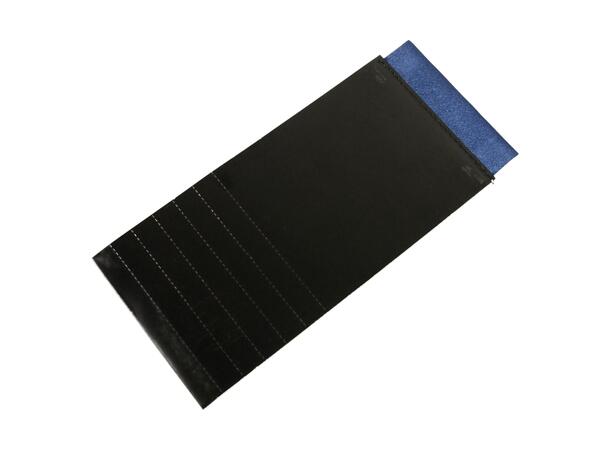 Lommetørkle på papp med rett brett blå straigth cut 1,5cm 